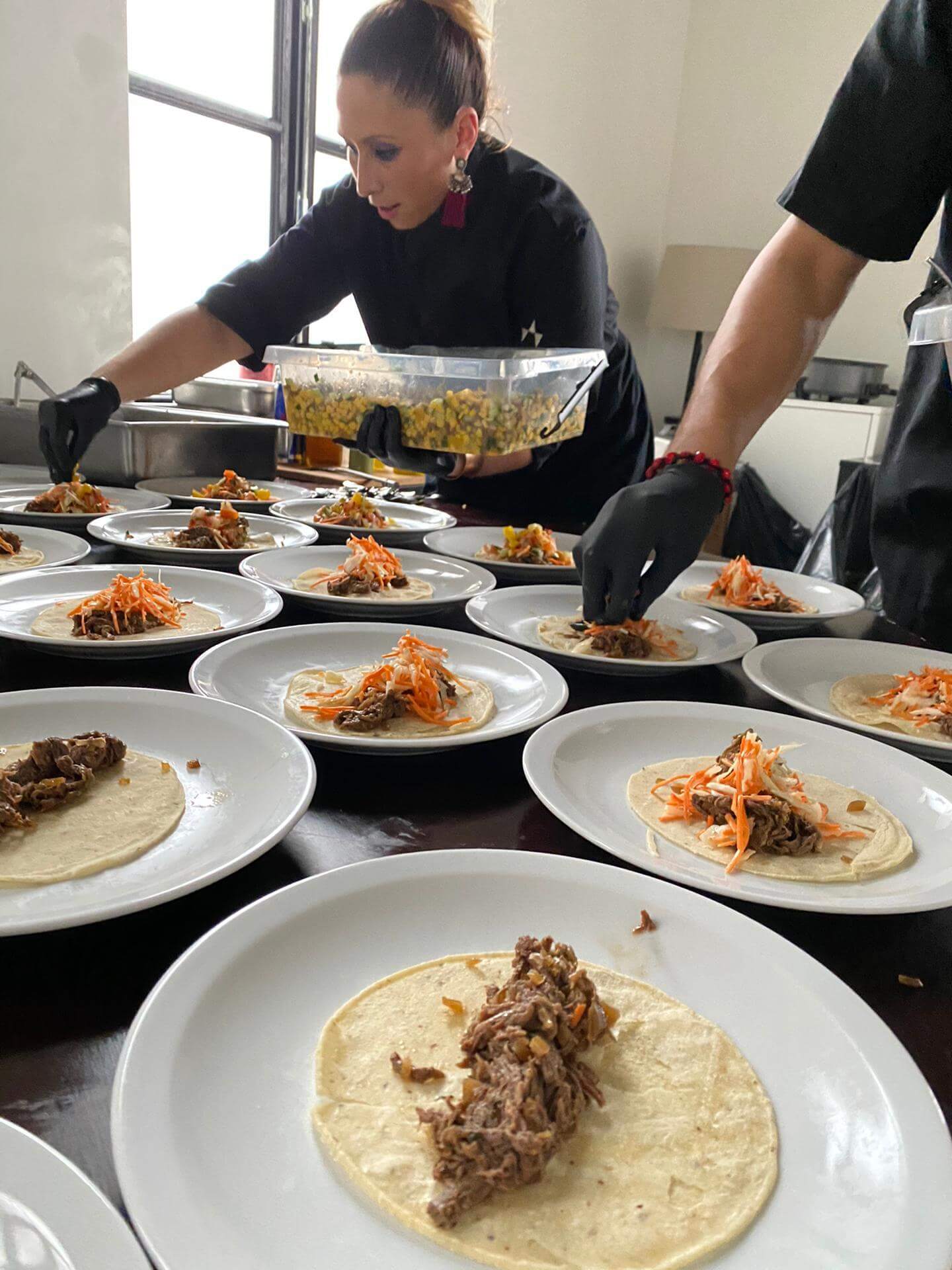 Catering hapjes en streetfood presentatie